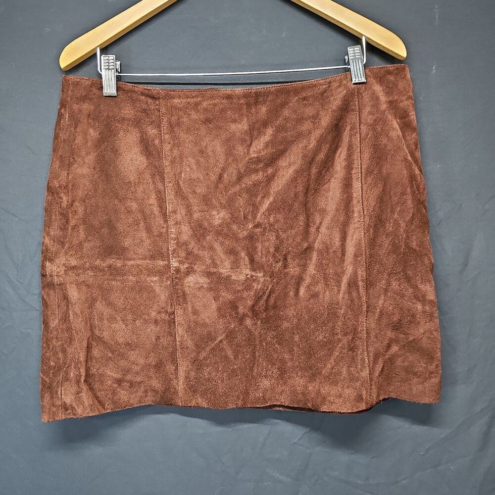 old navy leather mini skirt vintage Size 14